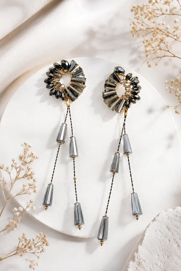 New_design_bead_earrings_perfect_for_everyday_and_any_outfit_Crystal_Brass,_Copper_Drops_&_Danglers,_Hoop_Earring,_Jhumki_Earring,_Tassel_Earring