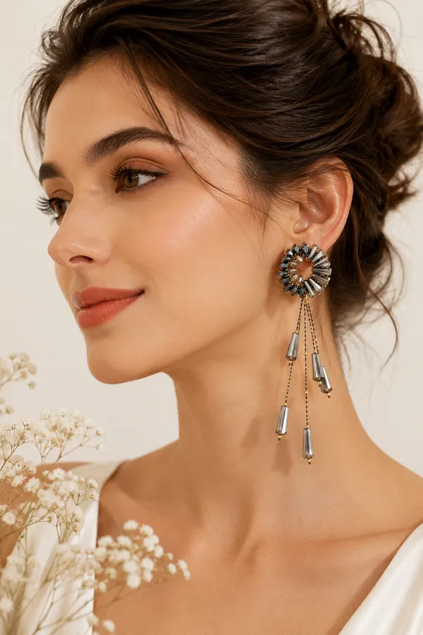 New_design_bead_earrings_perfect_for_everyday_and_any_outfit_Crystal_Brass,_Copper_Drops_&_Danglers,_Hoop_Earring,_Jhumki_Earring,_Tassel_Earring