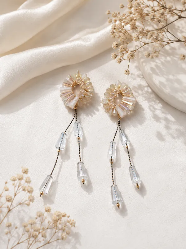 New_design_bead_earrings_perfect_for_everyday_and_any_outfit_Crystal_Brass,_Copper_Drops_&_Danglers,_Hoop_Earring,_Jhumki_Earring,_Tassel_Earring