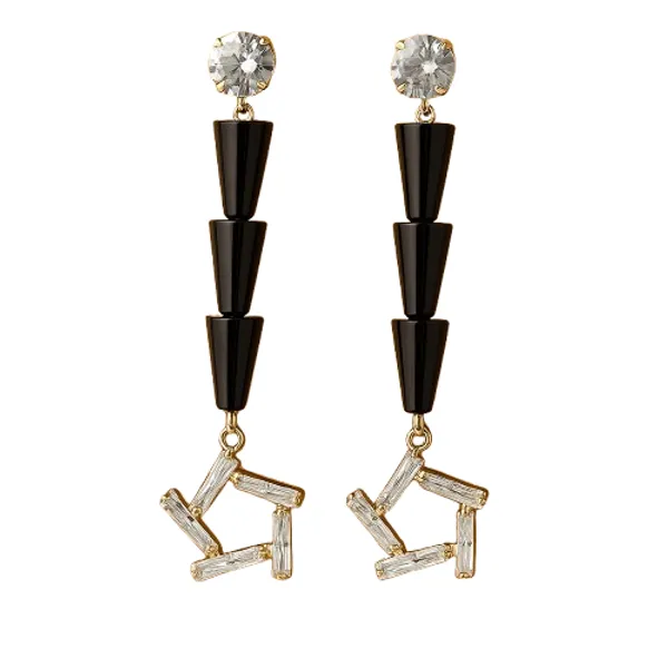 Amber_Crystal_Long_Drop_Earrings_for_Women_|_Gold_Plated_Geometric_Dangle_Earrings_|_Elegant_Party_&_Wedding_Jewelry