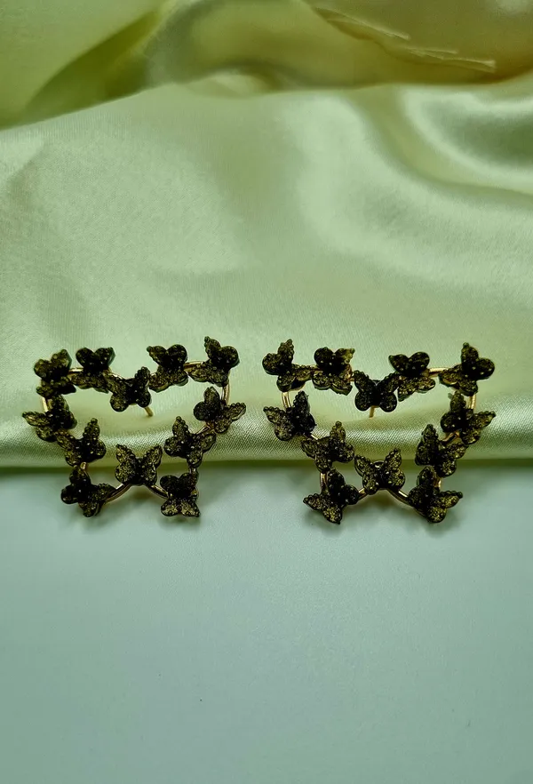 Delicate_Gold_Butterfly_Earrings_Brass,_Alloy_Stud_Earring