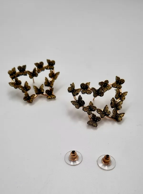 Delicate_Gold_Butterfly_Earrings_Brass,_Alloy_Stud_Earring