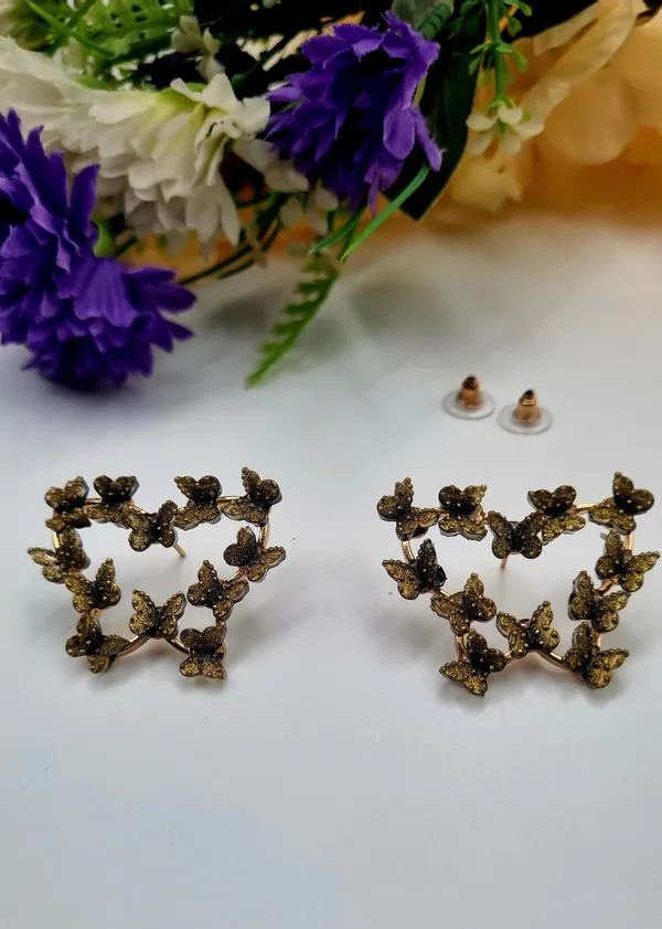 Delicate_Gold_Butterfly_Earrings_Brass,_Alloy_Stud_Earring