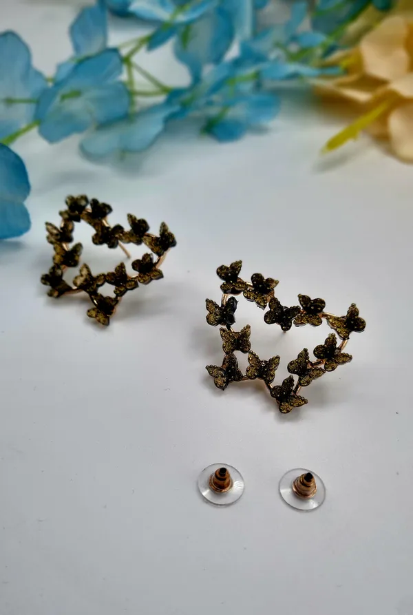 Delicate_Gold_Butterfly_Earrings_Brass,_Alloy_Stud_Earring