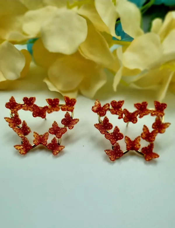 Delicate_Gold_Butterfly_Earrings_Crystal_Alloy,_Brass_Stud_Earring,_Drops_&_Danglers,_Hoop_Earring
