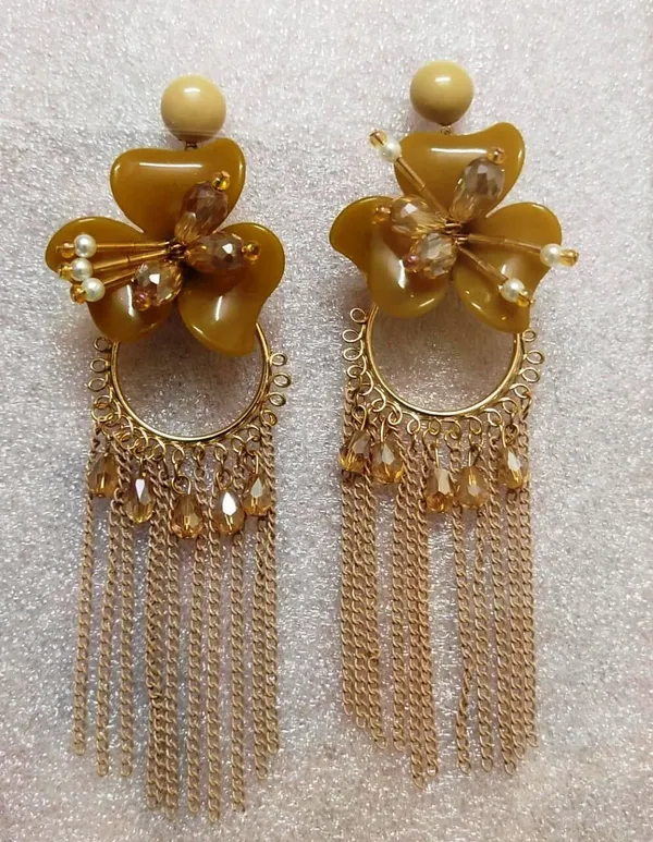 Tassel_Earrings_for_women_/girls_perfect_for_Any_outfit_Brass_Drops_&_Danglers_Crystal_Brass,_Crystal_Drops_&_Danglers