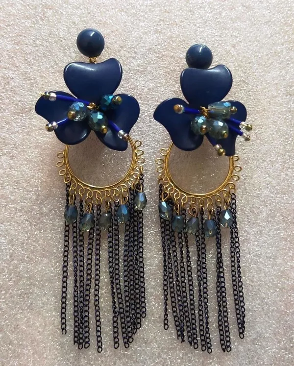 Tassel_Earrings_for_women_/girls_perfect_for_Any_outfit_Brass_Drops_&_Danglers_Crystal_Brass,_Crystal_Drops_&_Danglers