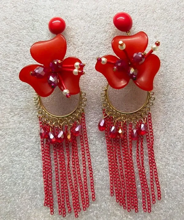 Tassel_Earrings_for_women_/girls_perfect_for_Any_outfit_Brass_Drops_&_Danglers_Crystal_Brass,_Crystal_Drops_&_Danglers