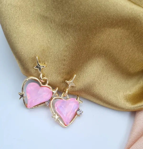 Heart_Shaped_Stud_Earrings_Alloy_Jewelry_Swarovski_Crystal_Alloy_Stud_Earring