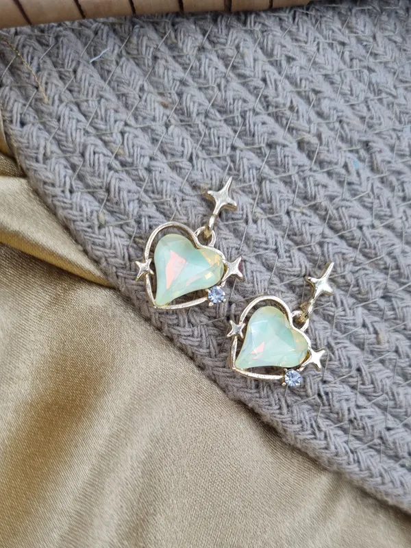 Heart_Shaped_Stud_Earrings_Alloy_Jewelry_Swarovski_Crystal_Alloy_Stud_Earring