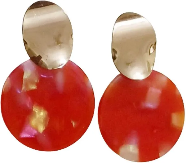 Modern_Marble_&_Brass_Earrings_–_Elegant_Statement_Jewelry_Brass_Stud_Earring