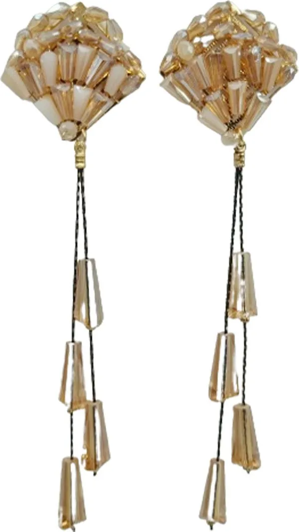 New_design_bead_earrings_perfect_for_everyday_and_any_outfit_Crystal_Crystal,_Brass_Drops_&_Danglers,_Earring_Set,_Chandbali_Earring,_Rhinestone_Studs