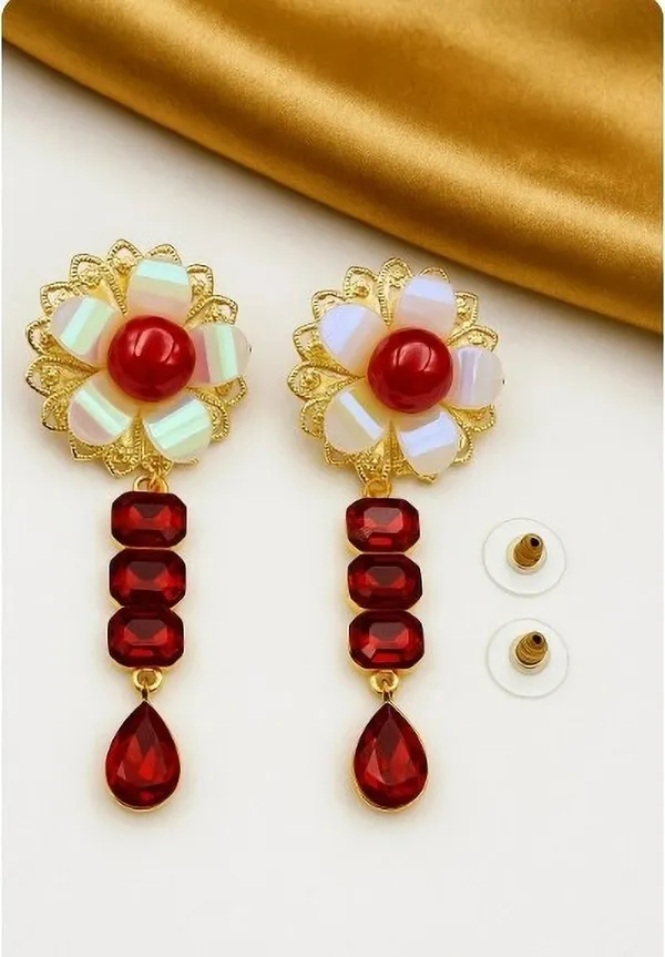 Red_&_Gold_Floral_Drop_Earrings_for_Women_–_Party_Wear_Crystal_Brass,_Crystal_Drops_&_Danglers,_Earring_Set
