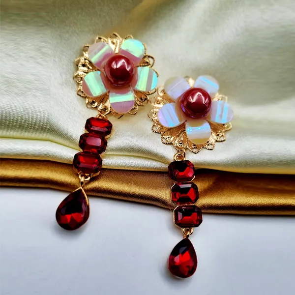 Red_&_Gold_Floral_Drop_Earrings_for_Women_–_Party_Wear_Crystal_Brass,_Crystal_Drops_&_Danglers,_Earring_Set