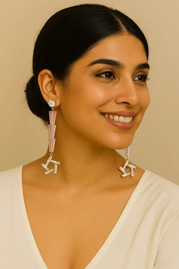 Pink_Long_Dangle_Earrings_for_Women_|_Stylish_Party_Wear_Earrings_Crystal_Crystal,_Brass_Drops_&_Danglers,_Earring_Set,_Stud_Earring