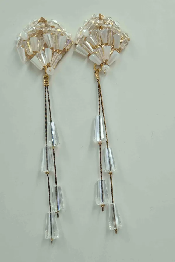 New_design_bead_earrings_perfect_for_everyday_and_any_outfit_Crystal_Brass_Drops_&_Danglers