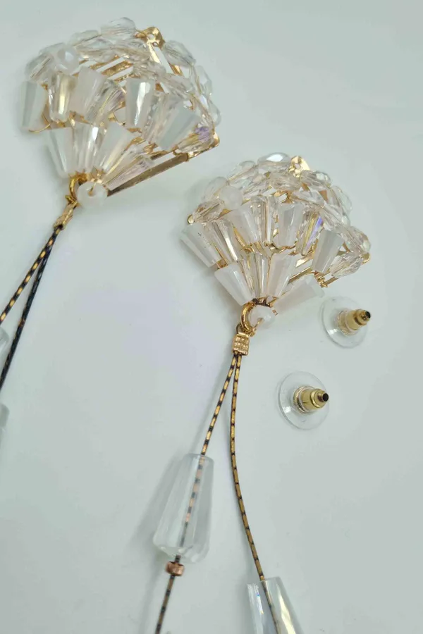 New_design_bead_earrings_perfect_for_everyday_and_any_outfit_Crystal_Brass_Drops_&_Danglers