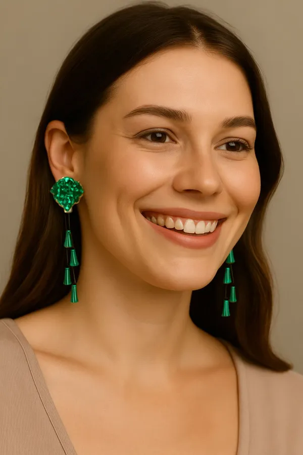 New_design_bead_earrings_perfect_for_everyday_and_any_outfit_Crystal_Brass_Drops_&_Danglers
