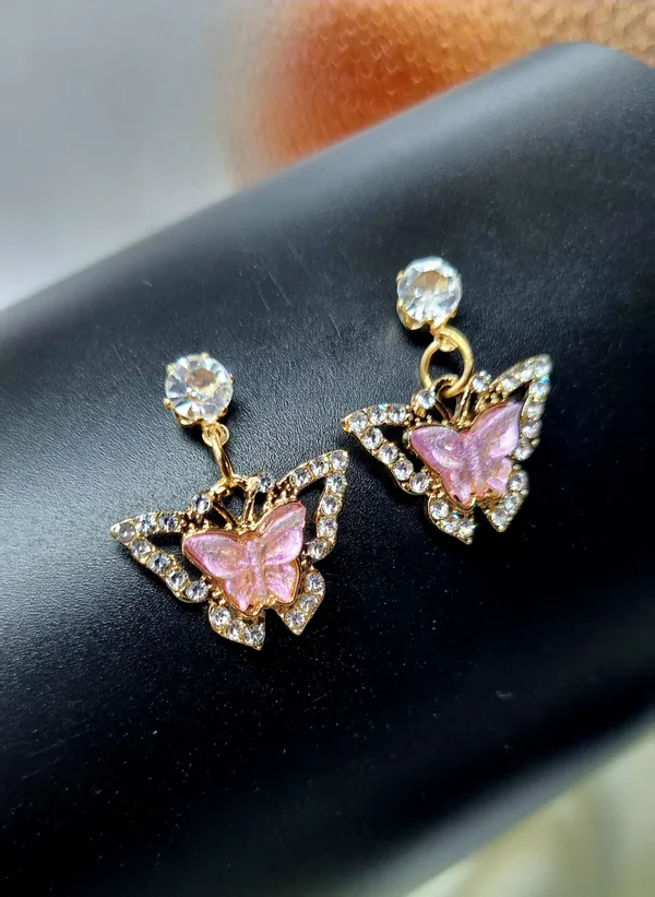 Sparkling_rhinestones_Butterfly_Earrings_in_various_color_Cubic_Zirconia_Crystal_Brass_Copper_Drops_&_Danglers