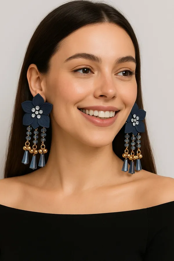 Elegant_Flower_Earrings_with_Gold_Accents_Cubic_Zirconia_Brass_Drops_&_Danglers