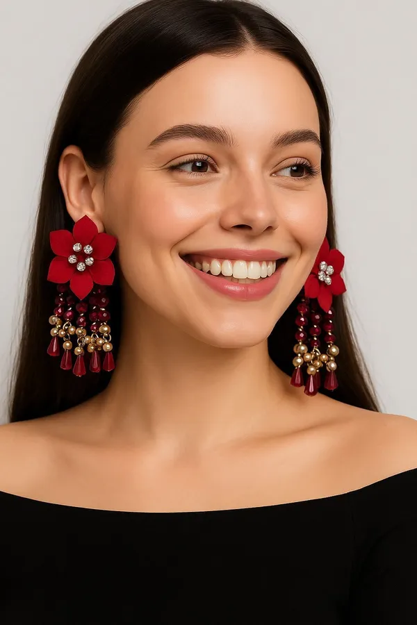 Elegant_Flower_Earrings_with_Gold_Accents_Cubic_Zirconia_Brass_Drops_&_Danglers