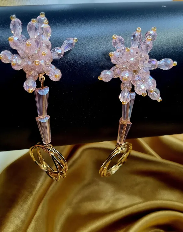 Trendy_new_design_Textured_Hoop_and_Stud_Earring_Set_Crystal_Copper,_Crystal_Hoop_Earring