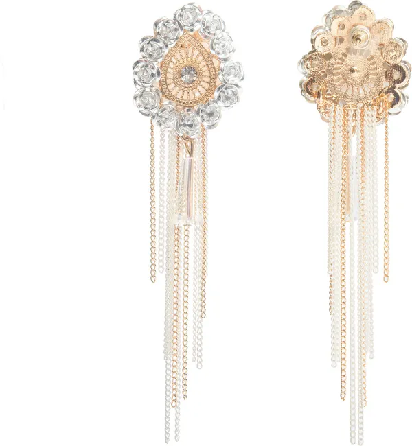 Alluring_Drop_Earrings_with_Delicate_Gold_Chains_and_Tassels_Crystal_Alloy_Drops_&_Danglers,_Hoop_Earring