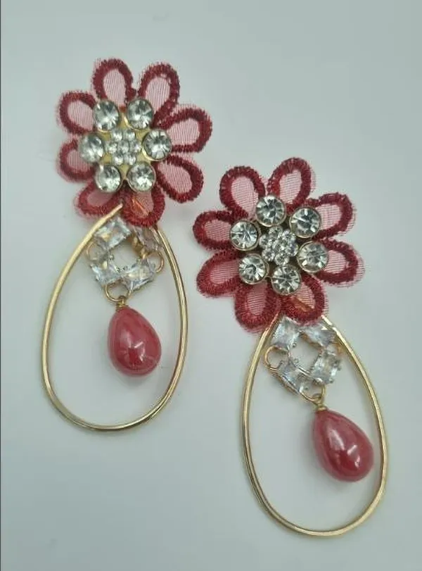 Red_Floral_Statement_Drop_Earrings_for_Women_|_Designer_Crystal_Dangle_Earrings_|_Party_Wear_Fashion_Jewelry