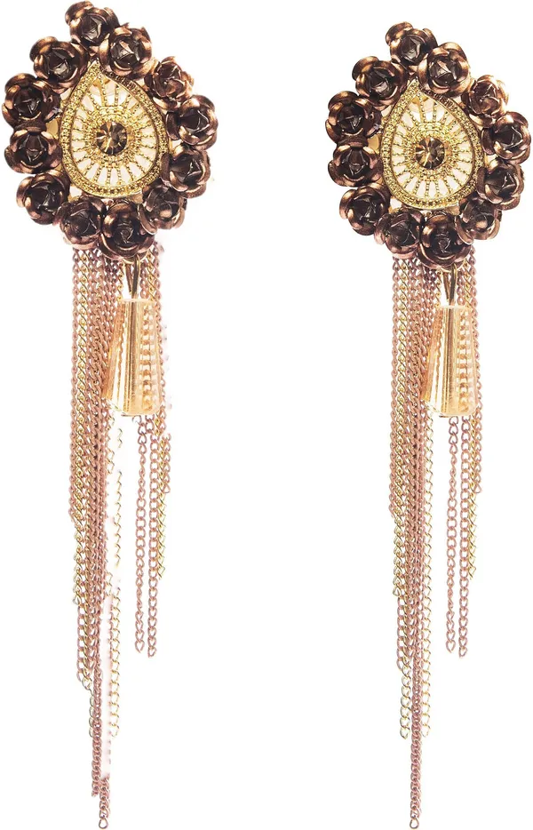 Alluring_Drop_Earrings_with_Delicate_Gold_Chains_and_Tassels_Crystal_Alloy_Drops_&_Danglers,_Hoop_Earring