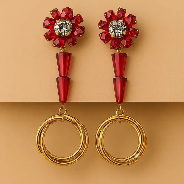 Radiant_Blossoms:_Exquisite_Statement_Earrings_Cubic_Zirconia,_Crystal_Copper,_Crystal,_Glass_Tassel_Earring