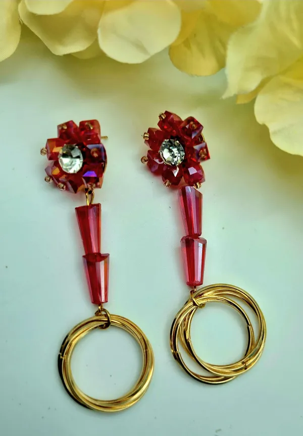 Radiant_Blossoms:_Exquisite_Statement_Earrings_Cubic_Zirconia,_Crystal_Copper,_Crystal,_Glass_Tassel_Earring