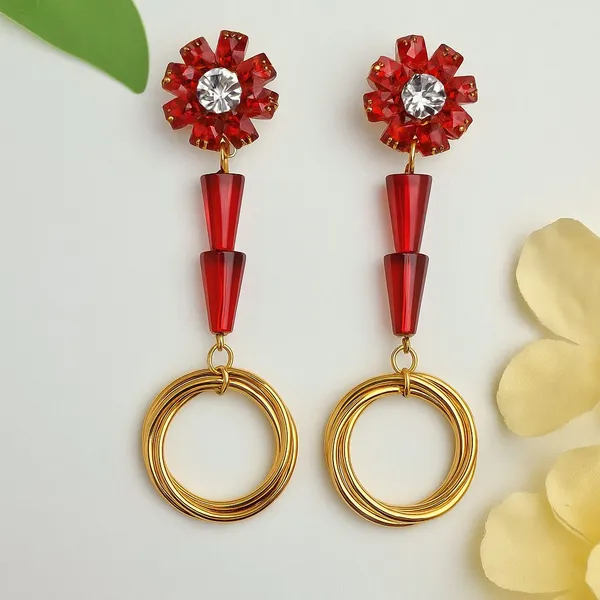 Radiant_Blossoms:_Exquisite_Statement_Earrings_Cubic_Zirconia,_Crystal_Copper,_Crystal,_Glass_Tassel_Earring