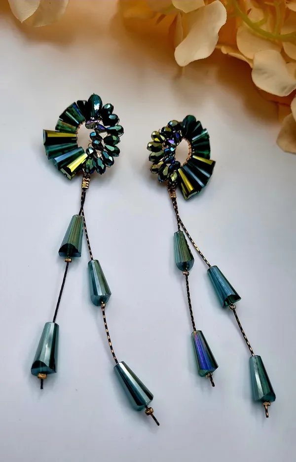 New_design_bead_earrings_perfect_for_everyday_and_any_outfit_Crystal_Brass,_Copper_Drops_&_Danglers,_Hoop_Earring,_Jhumki_Earring,_Tassel_Earring