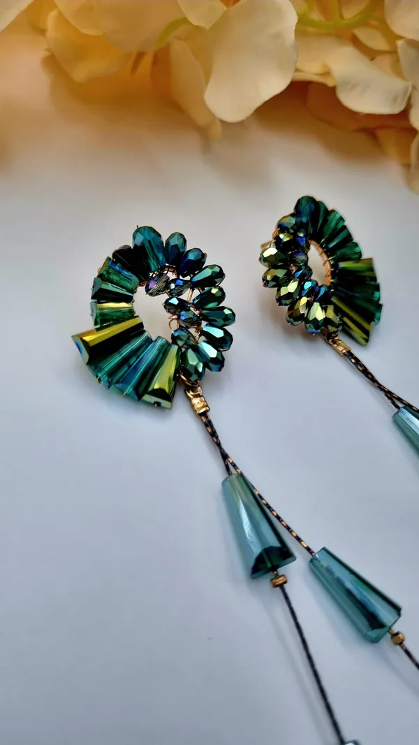 New_design_bead_earrings_perfect_for_everyday_and_any_outfit_Crystal_Brass,_Copper_Drops_&_Danglers,_Hoop_Earring,_Jhumki_Earring,_Tassel_Earring