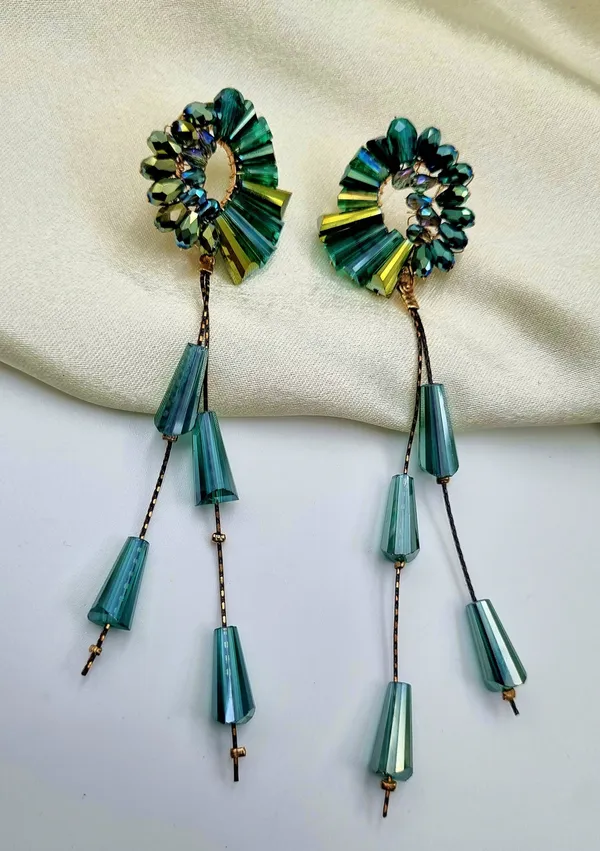 New_design_bead_earrings_perfect_for_everyday_and_any_outfit_Crystal_Brass,_Copper_Drops_&_Danglers,_Hoop_Earring,_Jhumki_Earring,_Tassel_Earring