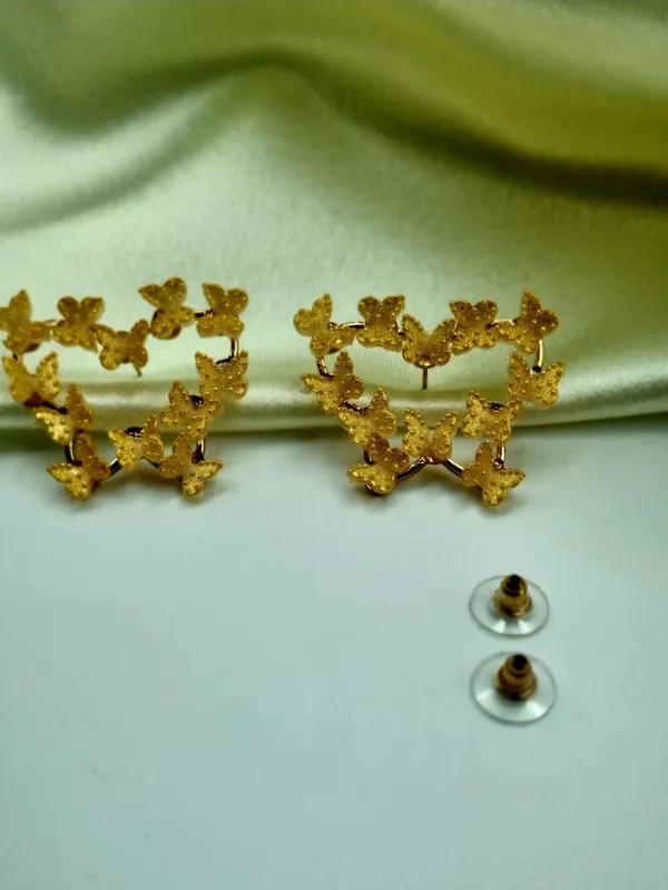 Delicate_Gold_Butterfly_Earrings_Brass,_Alloy_Stud_Earring