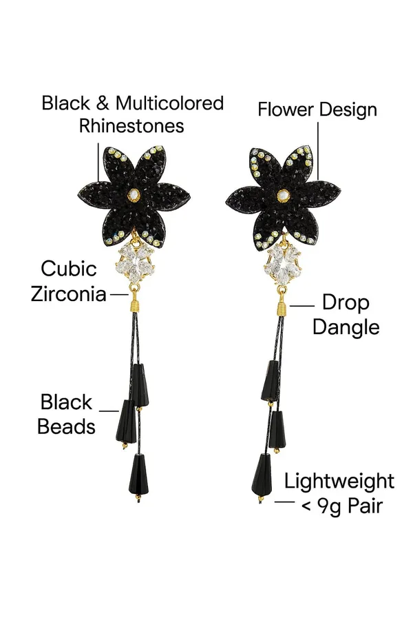 Floral_Black_Rhinestone_Long_Drop_Earrings_for_Women
