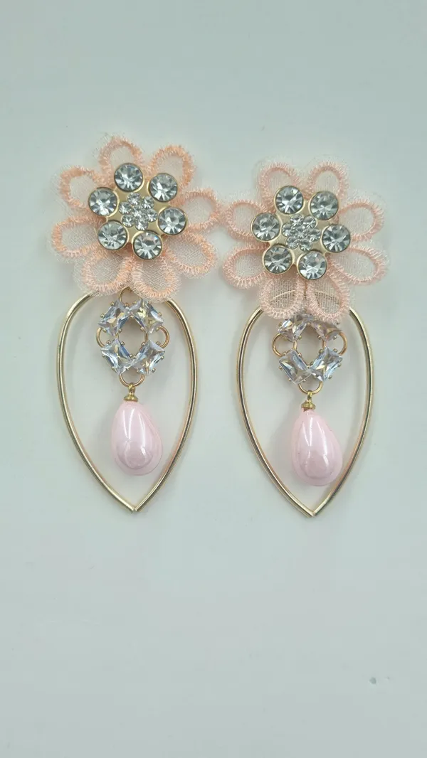 Floral_Crystal_Hoop_Drop_Earrings_for_Women_|_Black_Lace_Flower_Stud_with_Teardrop_Pearl_|_Statement_Party_Wear_Fashion_Jewelry