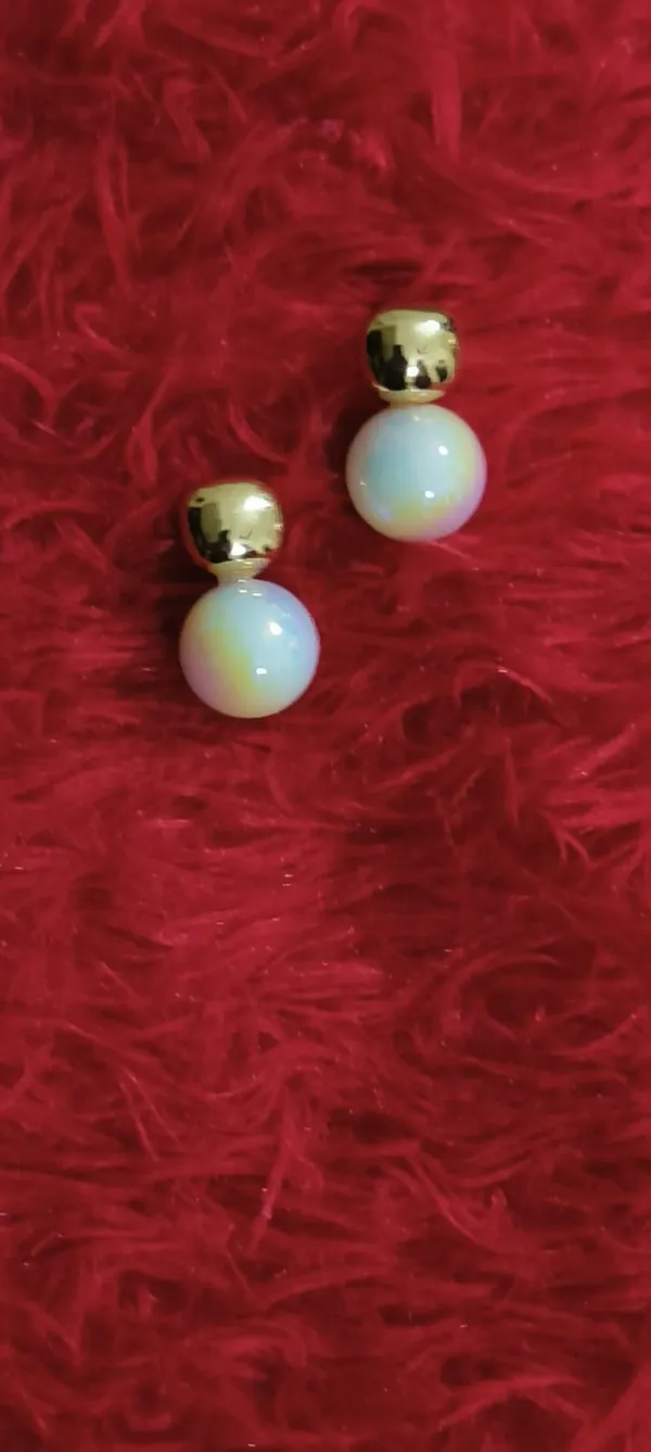 Timeless_Elegance:_Simple_White_Pearl_Earrings_Brass,_Plastic_Hoop_Earring,_Stud_Earring,_Earring_Set,_Cuff_Earring