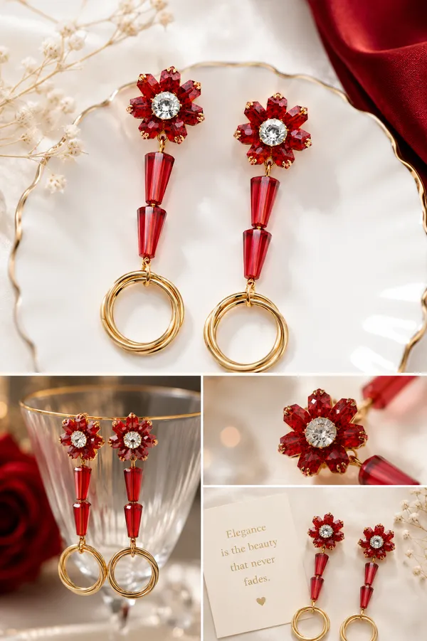 Radiant_Blossoms:_Exquisite_Statement_Earrings_Cubic_Zirconia,_Crystal_Copper,_Crystal,_Glass_Tassel_Earring