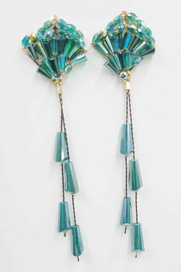 New_design_bead_earrings_perfect_for_everyday_and_any_outfit_Crystal_Brass_Drops_&_Danglers