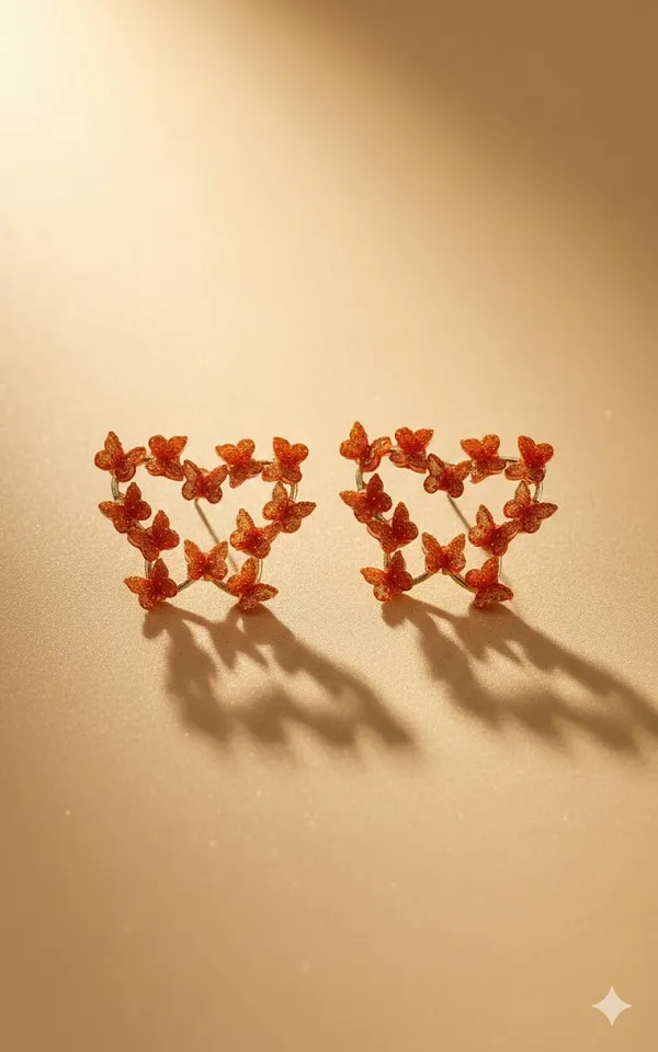 Delicate_Gold_Butterfly_Earrings_Brass,_Alloy_Stud_Earring