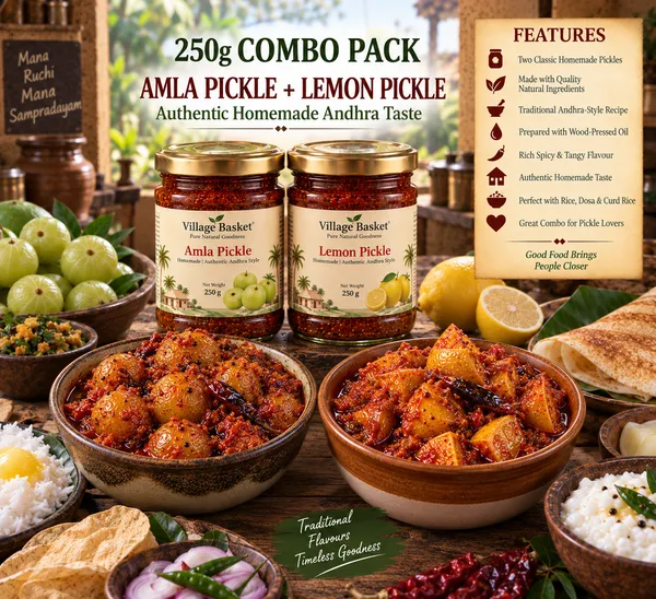 Combo_of_250gm_Homemade_Amla_and_Lemon_Pickle_using_Woodpressed_Oil