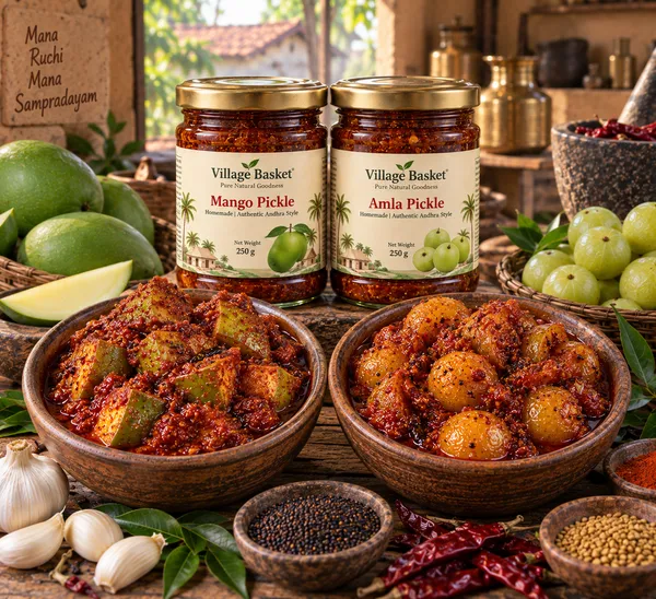 Combo_of_250gm_Homemade_Amla_and_Mango_Pickle_using_Woodpressed_Oil