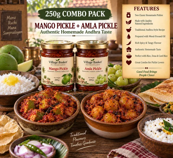 Combo_of_250gm_Homemade_Amla_and_Mango_Pickle_using_Woodpressed_Oil