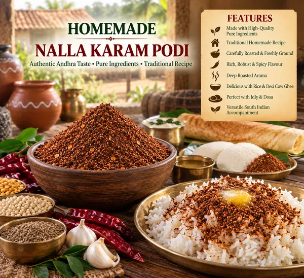Homemade_Nalla_Karam_Podi