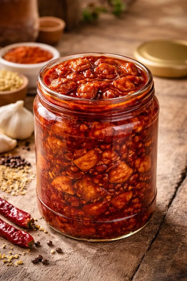 Homemade_Chicken_Pickle_Boneless_Using_Wood_Pressed_Oil