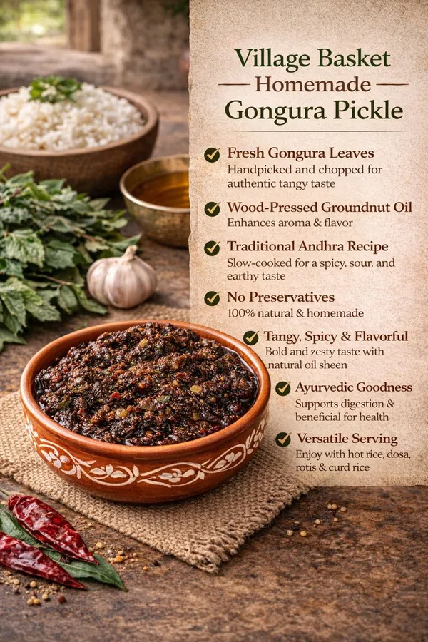 Homemade_Gongura_Pickle_Using_Wood_Pressed_Oil
