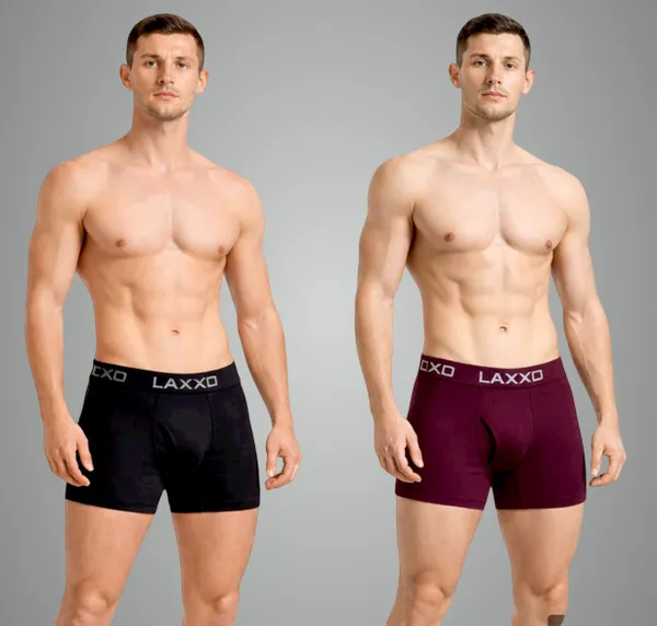 Maroon_And_Black_Supima_Cotton_Elastane_Stretch_Trunk_With_Ultra_Soft_Waistband_Trunks_For_Men_Combo_Set_Pack_Of_2