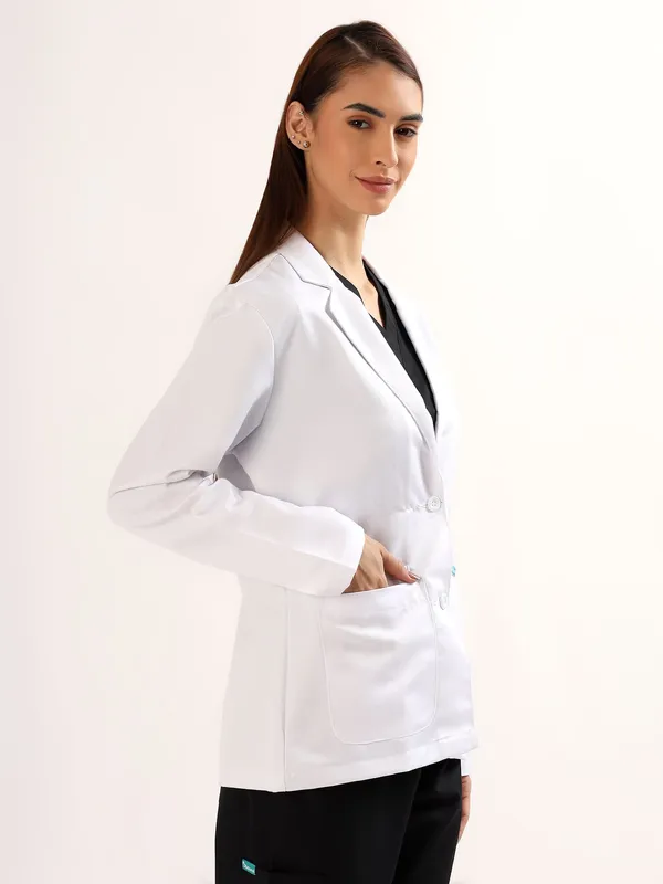Balomel_CORE_|_Hidden_Pockets_|_Ultra_Soft_|_Short_Lab_Coat_For_Women